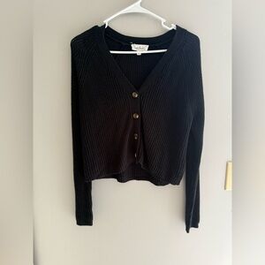 Cloudchaser Women’s Black Cardigan Size Medium Button Up Knit V Neck Preppy